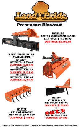 Land Pride Preseason Blowout