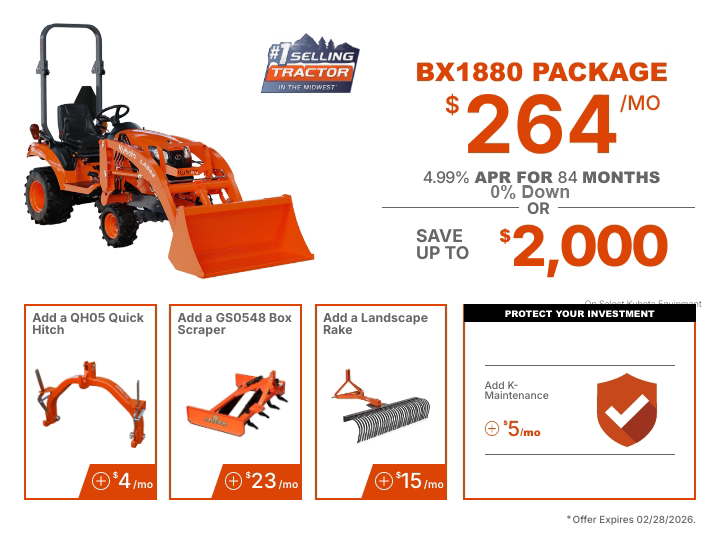 BX1880 Package - Grand Kubota